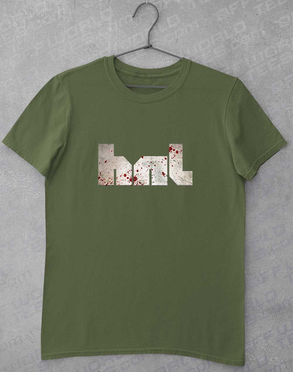 Military Green - HNL Distressed Bloddy Logo T-Shirt