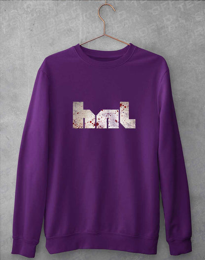 Purple - HNL Distressed Bloddy Logo Sweatshirt