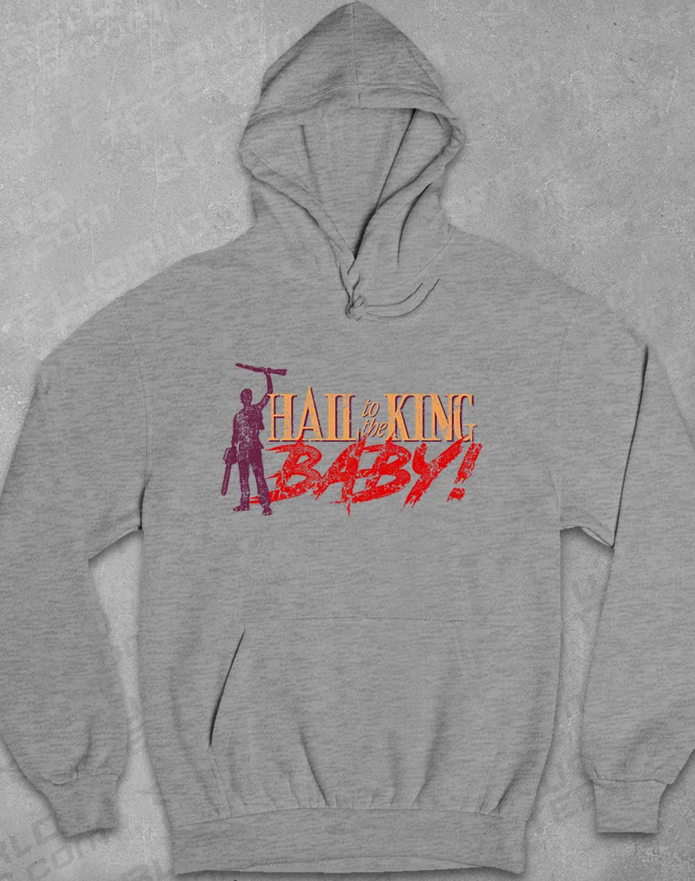 Heather Grey - Hail to the King Baby Hoodie