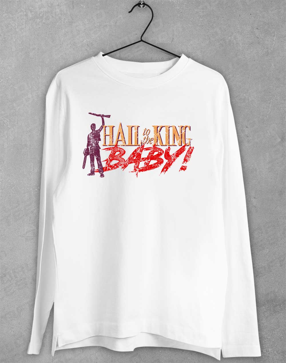 White - Hail to the King Baby Long Sleeve T-Shirt