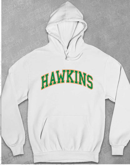 Arctic White - Hawkins High Arched Logo Hoodie