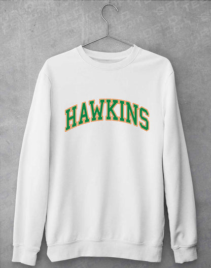 Arctic White - Hawkins High Arched Logo Sweatshirt