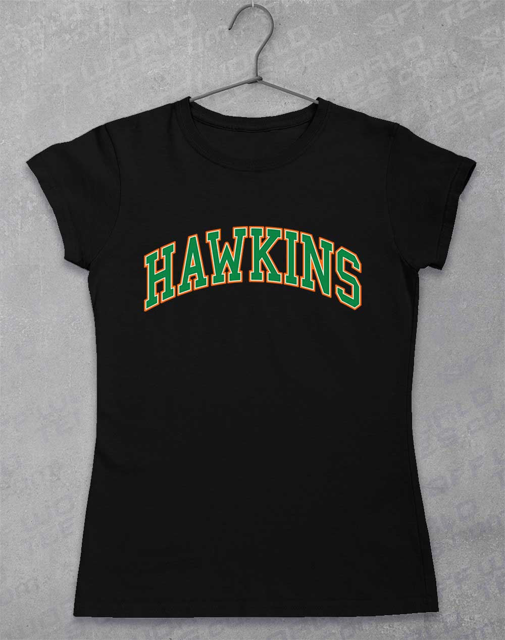Black - Hawkins High Arched Logo Women's T-Shirt