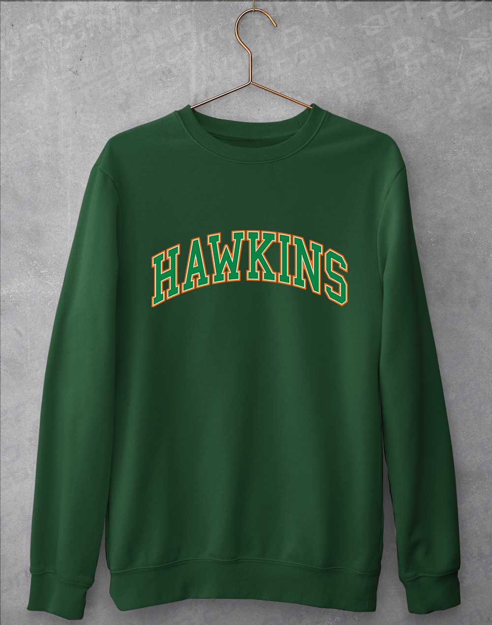Bottle Green - Hawkins High Arched Logo Sweatshirt