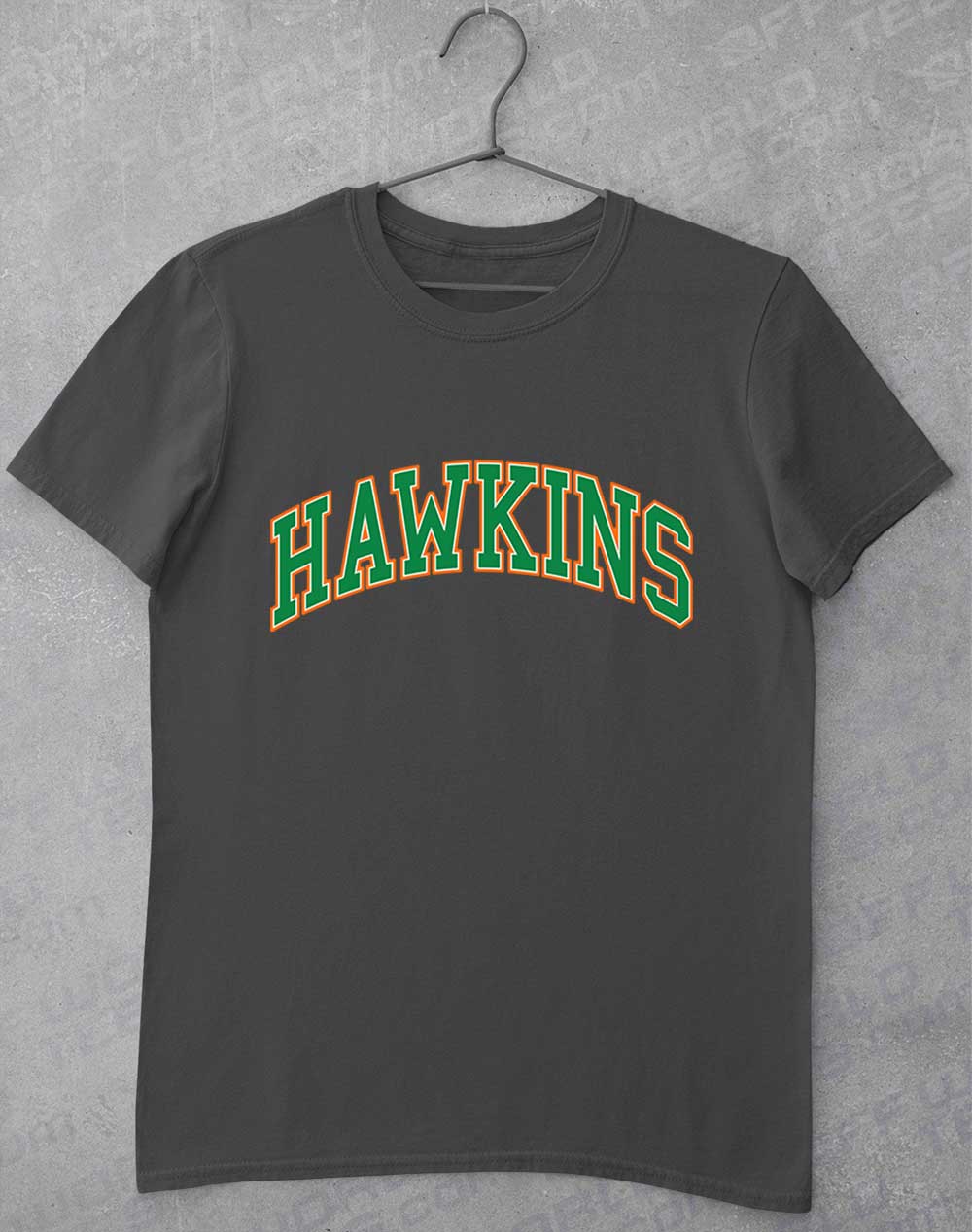 Charcoal - Hawkins High Arched Logo T-Shirt