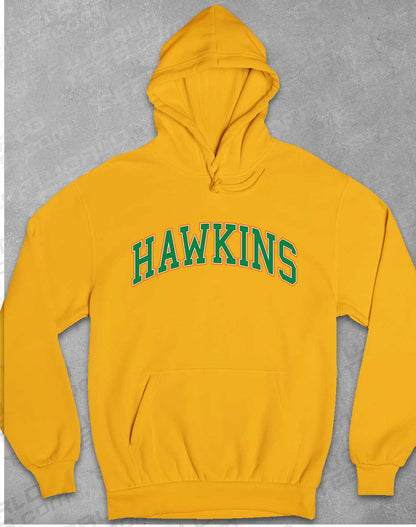 Gold - Hawkins High Arched Logo Hoodie