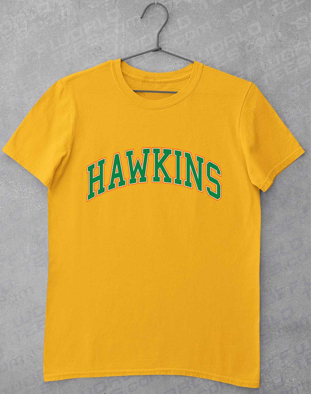 Gold - Hawkins High Arched Logo T-Shirt