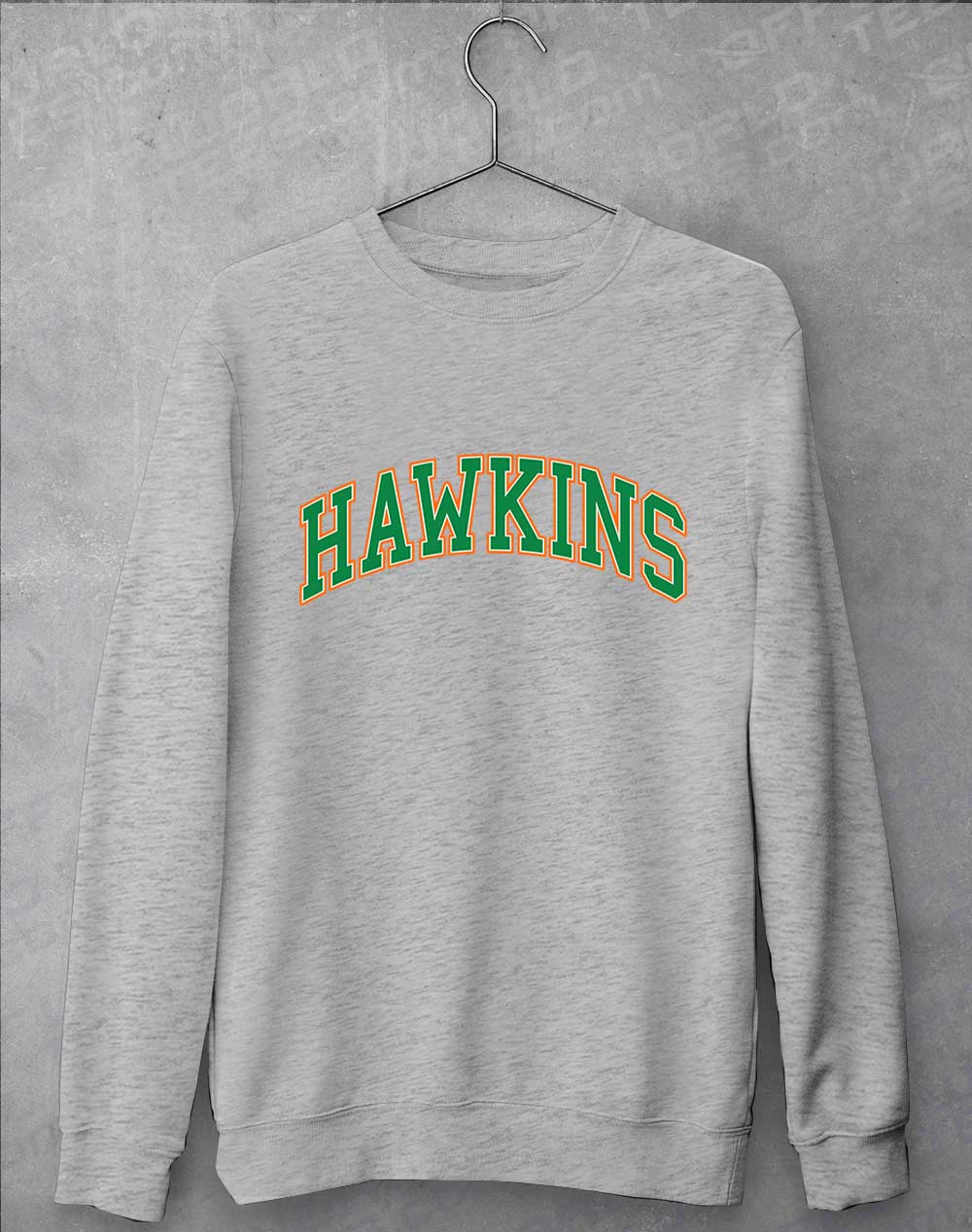 Heather Grey - Hawkins High Arched Logo Sweatshirt