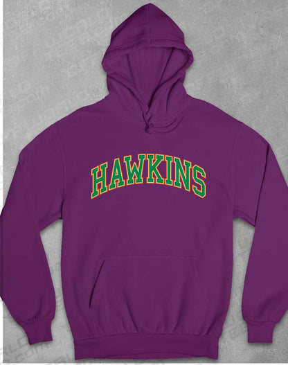 Plum - Hawkins High Arched Logo Hoodie