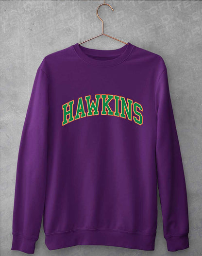 Purple - Hawkins High Arched Logo Sweatshirt