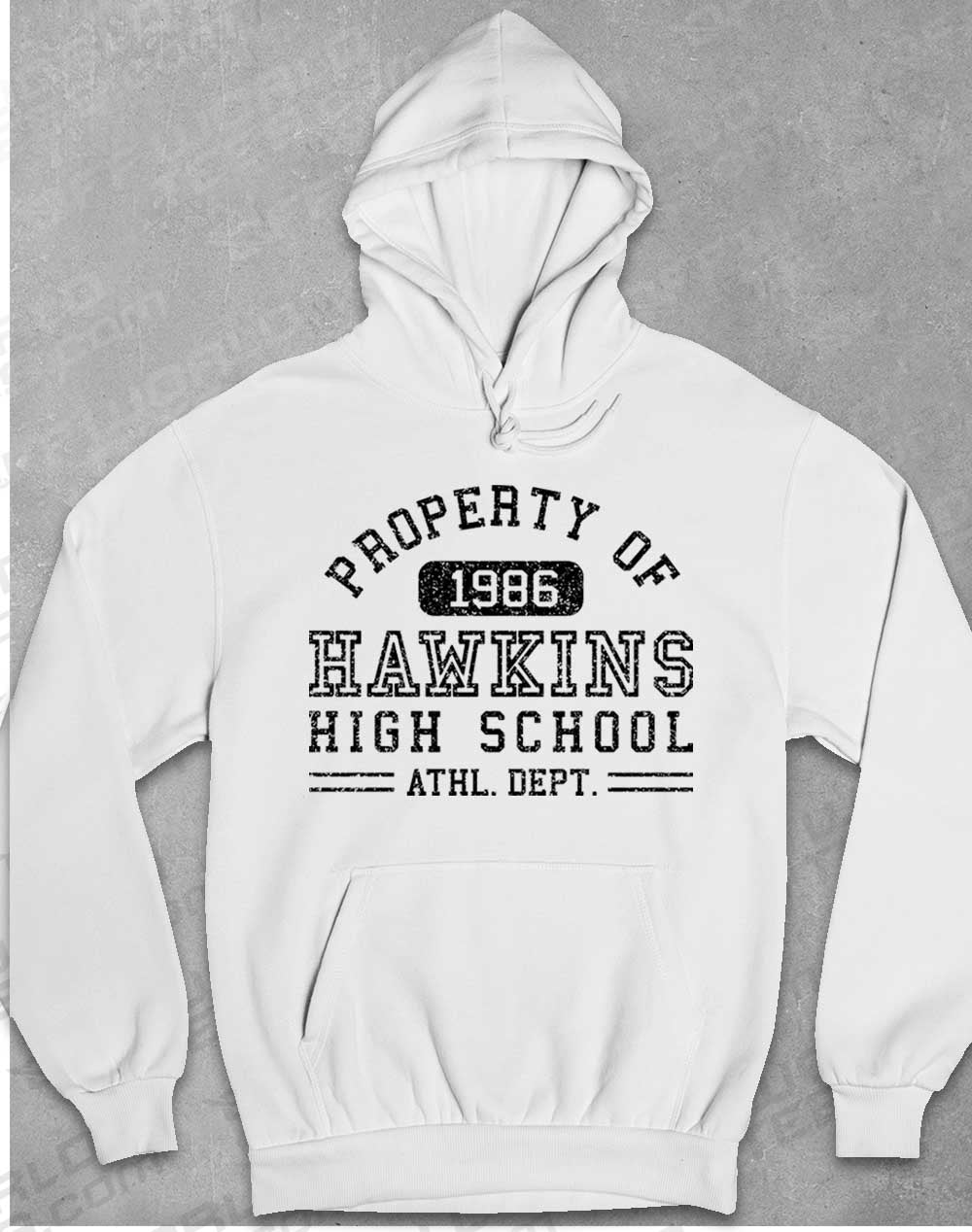 Arctic White - Hawkins High School Athletics 1986 Hoodie