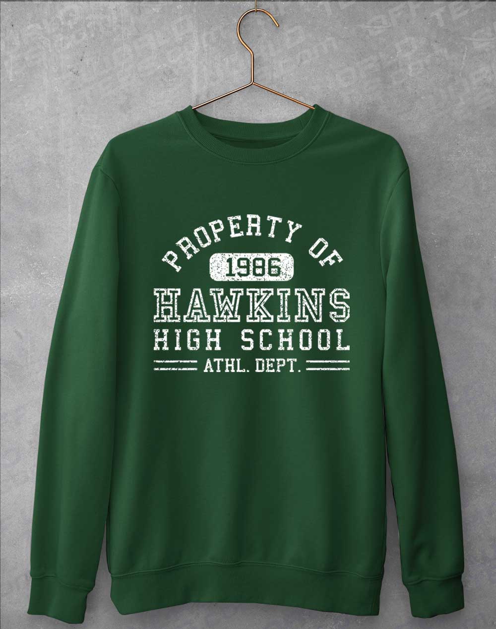 Bottle Green - Hawkins High School Athletics 1986 Sweatshirt