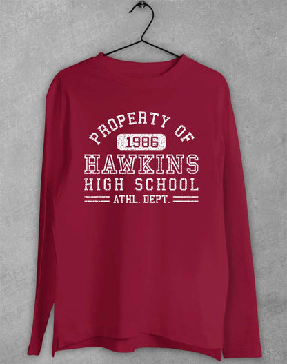 Cardinal Red - Hawkins High School Athletics 1986 Long Sleeve T-Shirt