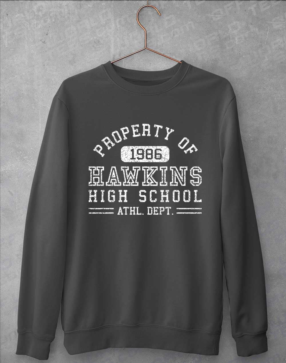 Charcoal - Hawkins High School Athletics 1986 Sweatshirt