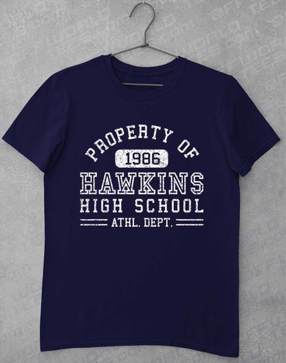 Navy - Hawkins High School Athletics 1986 T-Shirt