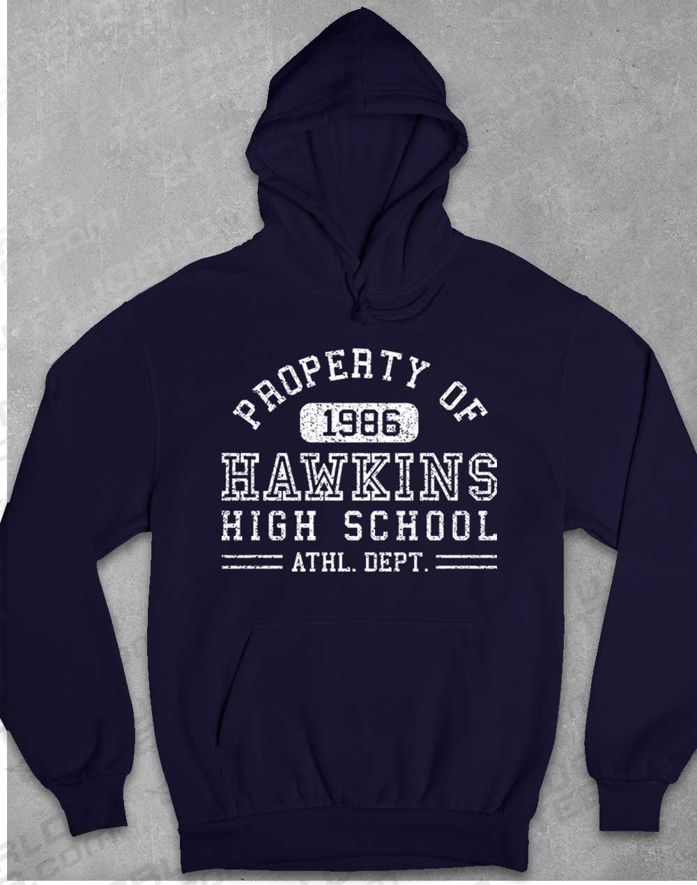 Oxford Navy - Hawkins High School Athletics 1986 Hoodie