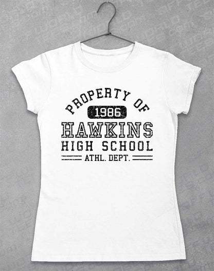 White - Hawkins High School Athletics 1986 Women's T-Shirt