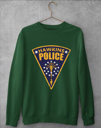 Bottle Green - Hawkins Police Shield Logo Sweatshirt