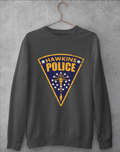 Charcoal - Hawkins Police Shield Logo Sweatshirt