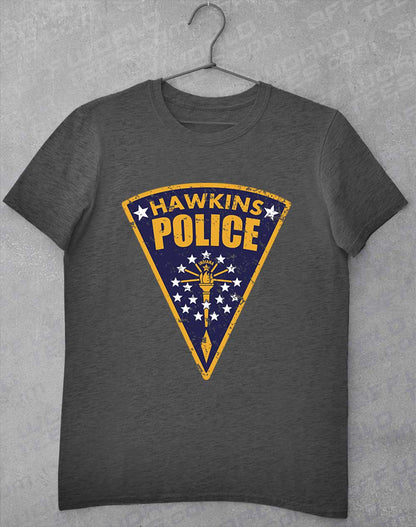 Dark Heather - Hawkins Police Shield Logo T-Shirt