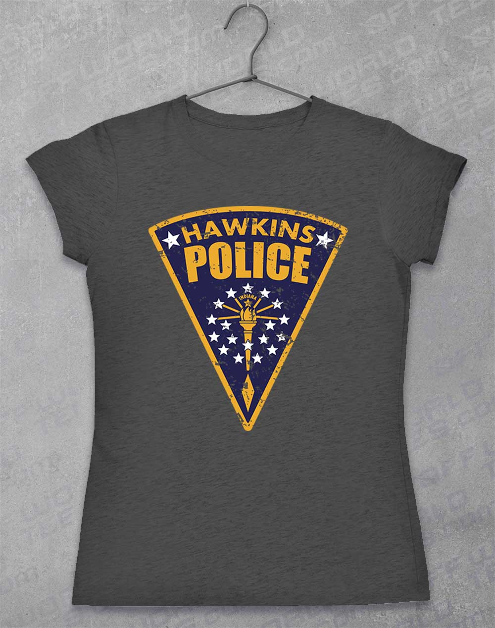 Dark Heather - Hawkins Police Shield Logo Women's T-Shirt