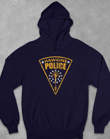 Oxford Navy - Hawkins Police Shield Logo Hoodie