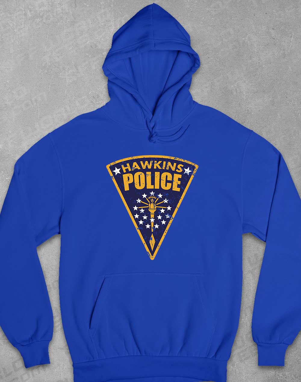 Royal Blue - Hawkins Police Shield Logo Hoodie