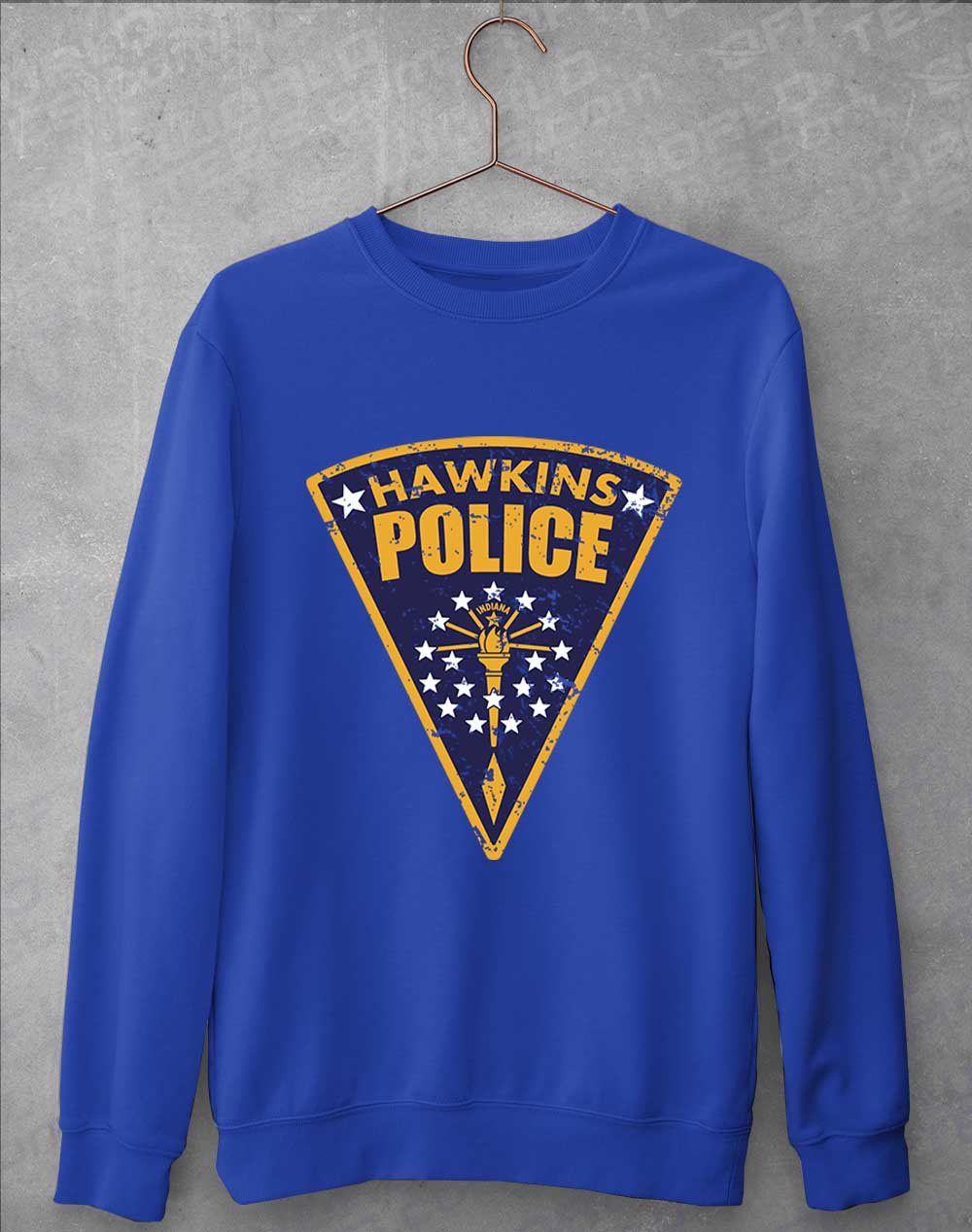Royal Blue - Hawkins Police Shield Logo Sweatshirt