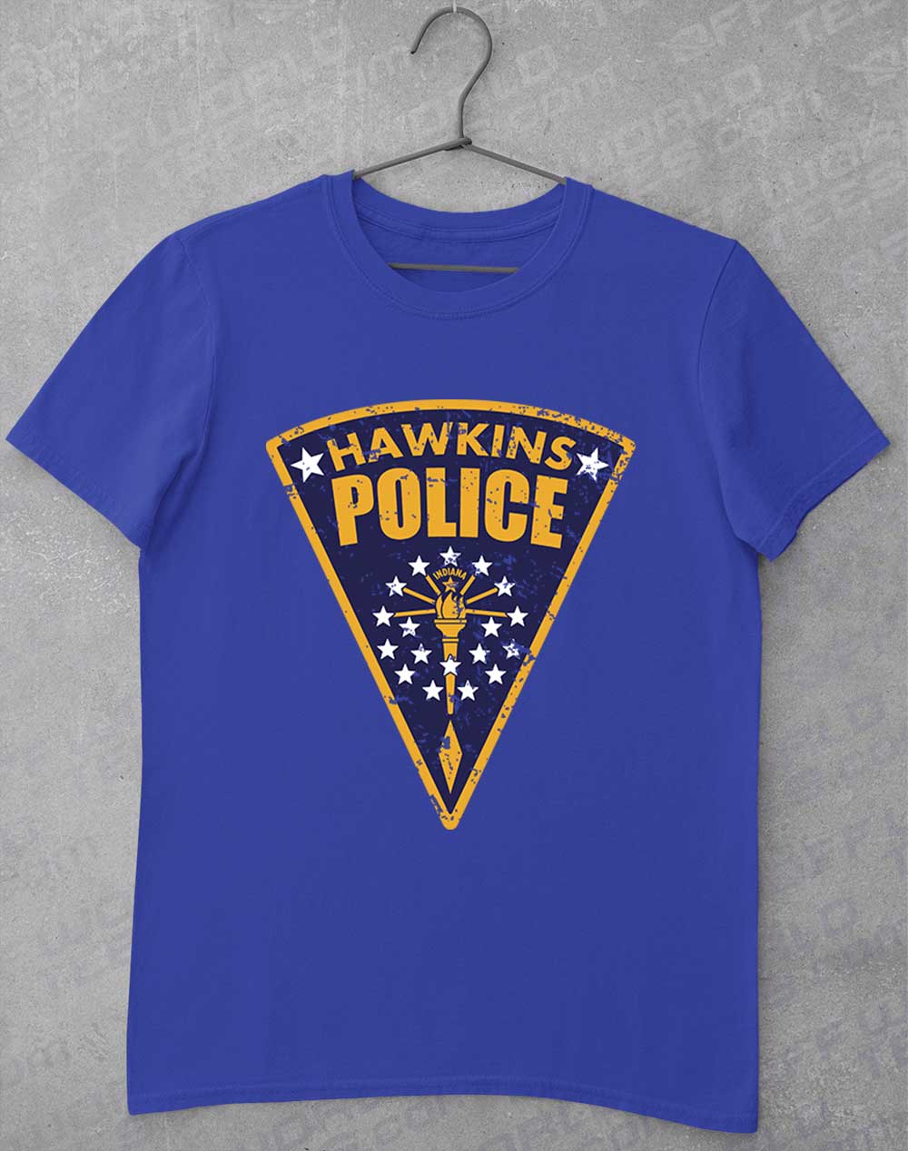 Royal - Hawkins Police Shield Logo T-Shirt