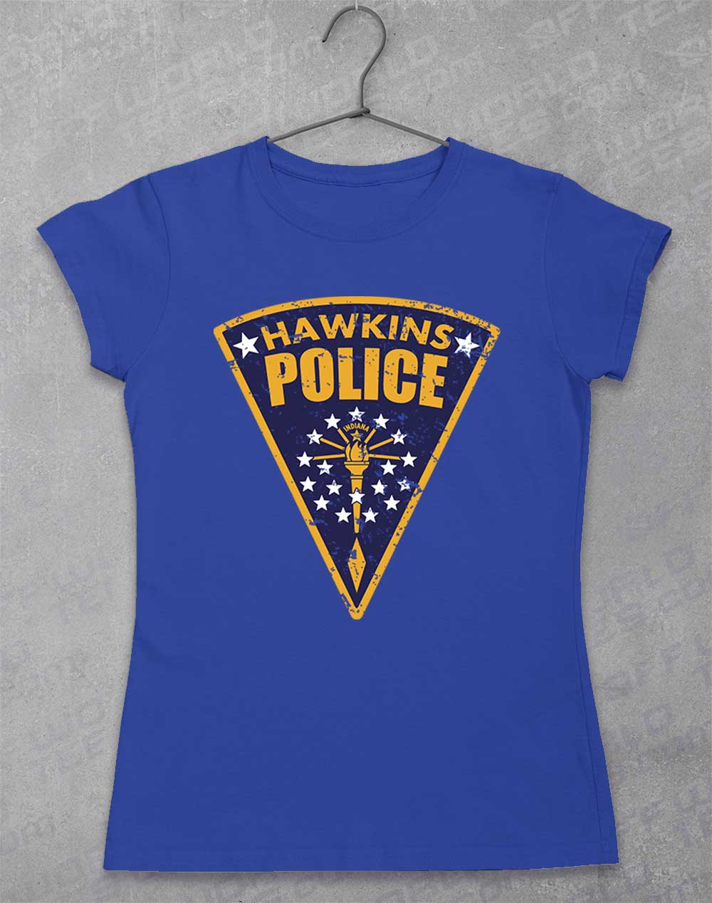 Royal - Hawkins Police Shield Logo Women's T-Shirt