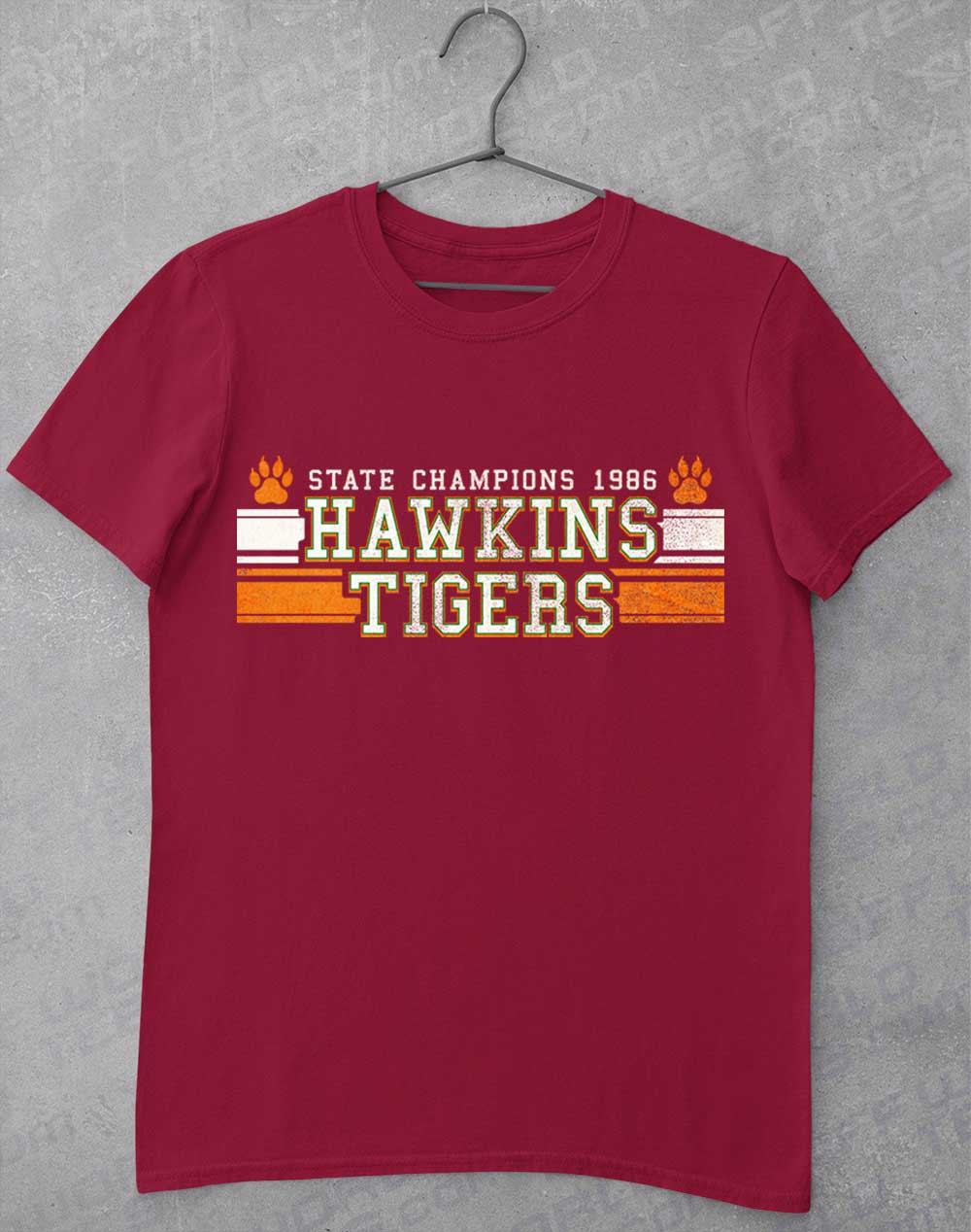 Cardinal Red - Hawkins Tigers State Champs 1986 T-Shirt