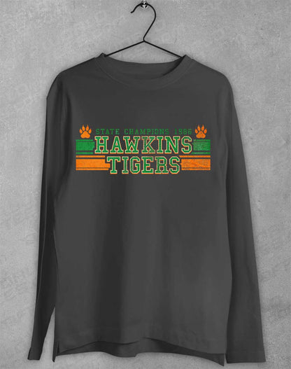 Charcoal - Hawkins Tigers State Champs 1986 Long Sleeve T-Shirt