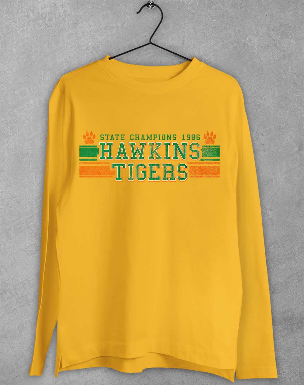 Gold - Hawkins Tigers State Champs 1986 Long Sleeve T-Shirt