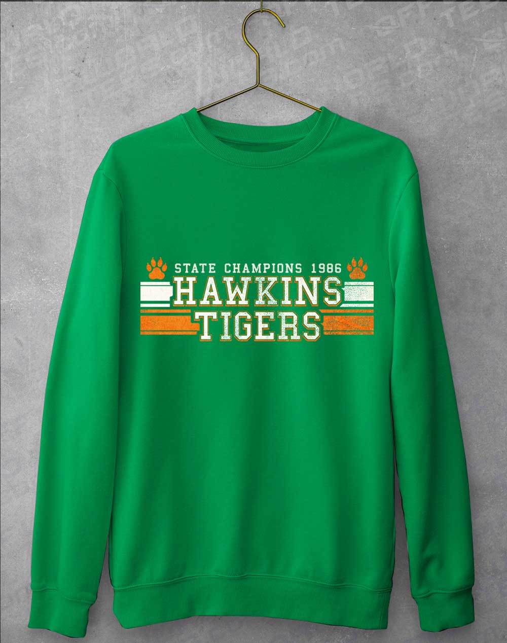 Kelly Green - Hawkins Tigers State Champs 1986 Sweatshirt