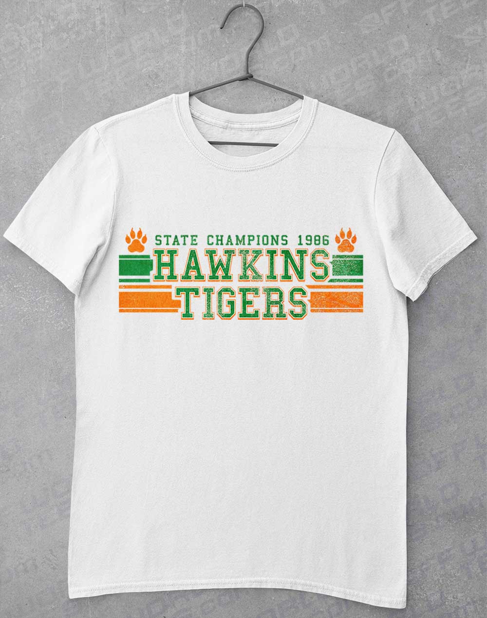 White - Hawkins Tigers State Champs 1986 T-Shirt