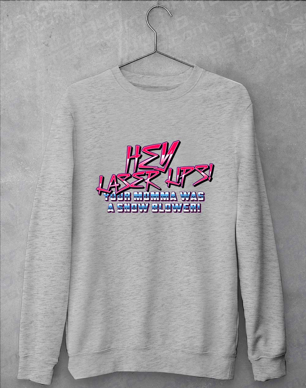 Heather Grey - Hey Laser Lips Sweatshirt