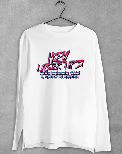 White - Hey Laser Lips Long Sleeve T-Shirt