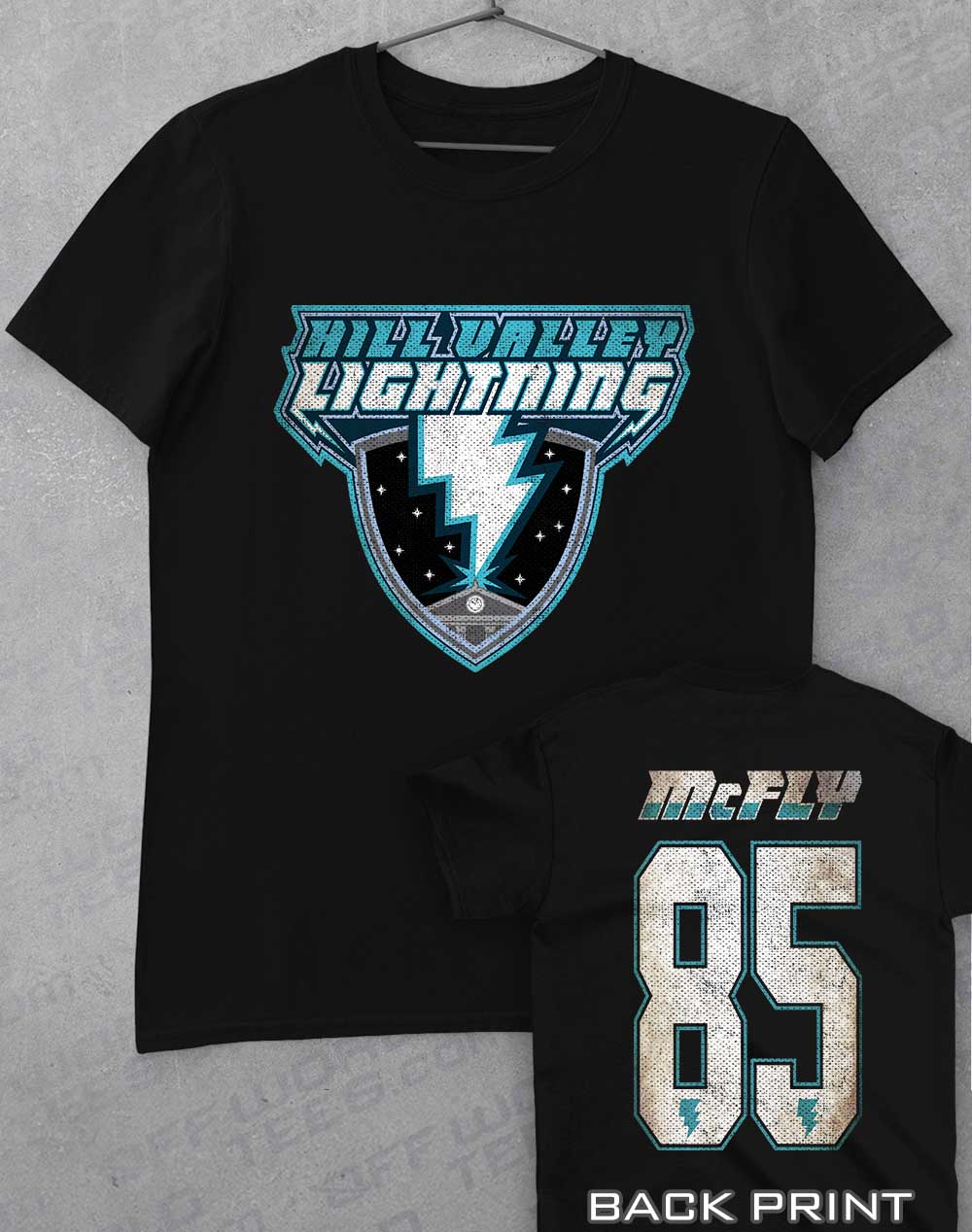 Black - Hill Valley Lightning T-Shirt