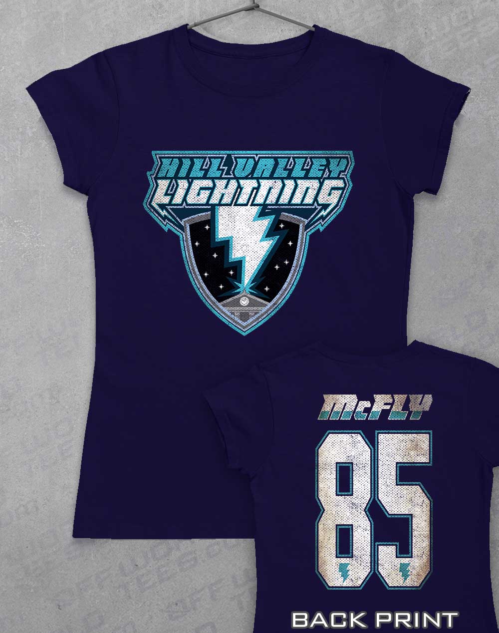 Navy - Hill Valley Lightning Women's T-Shirt