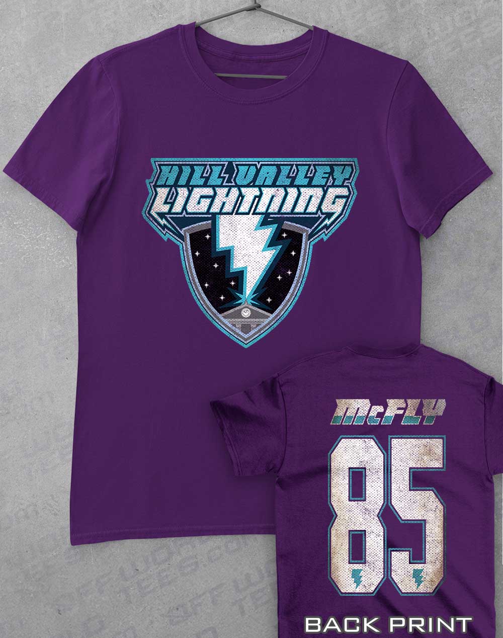 Purple - Hill Valley Lightning T-Shirt