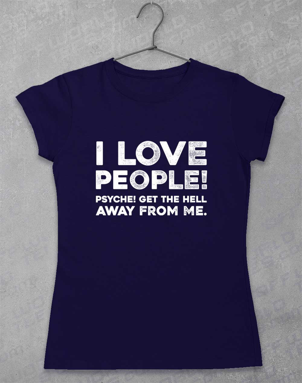 Navy - I Love People Women's T-Shirt
