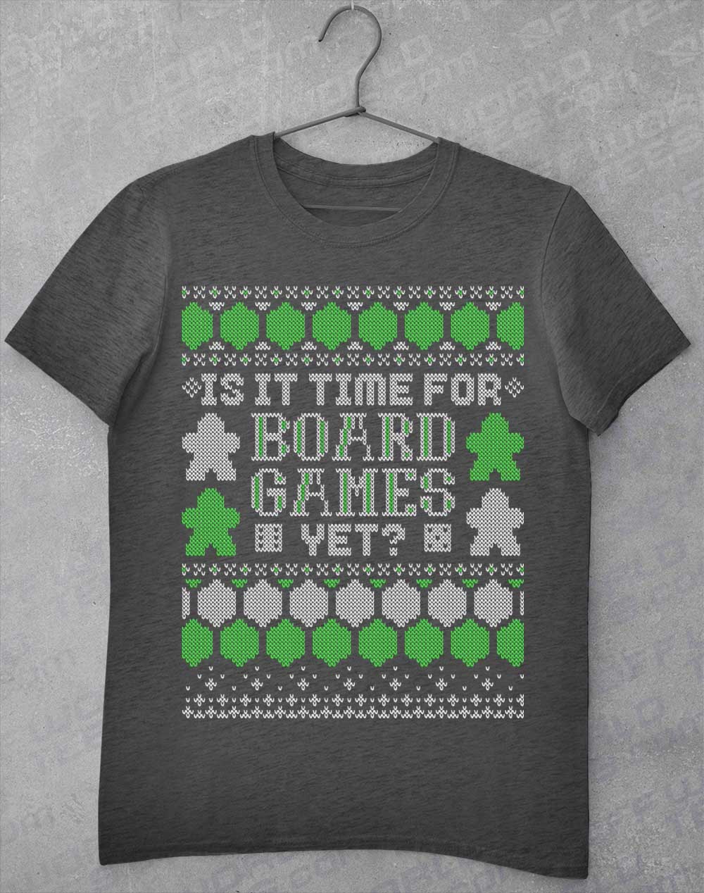 Dark Heather - Is It Time For Board Games T-Shirt