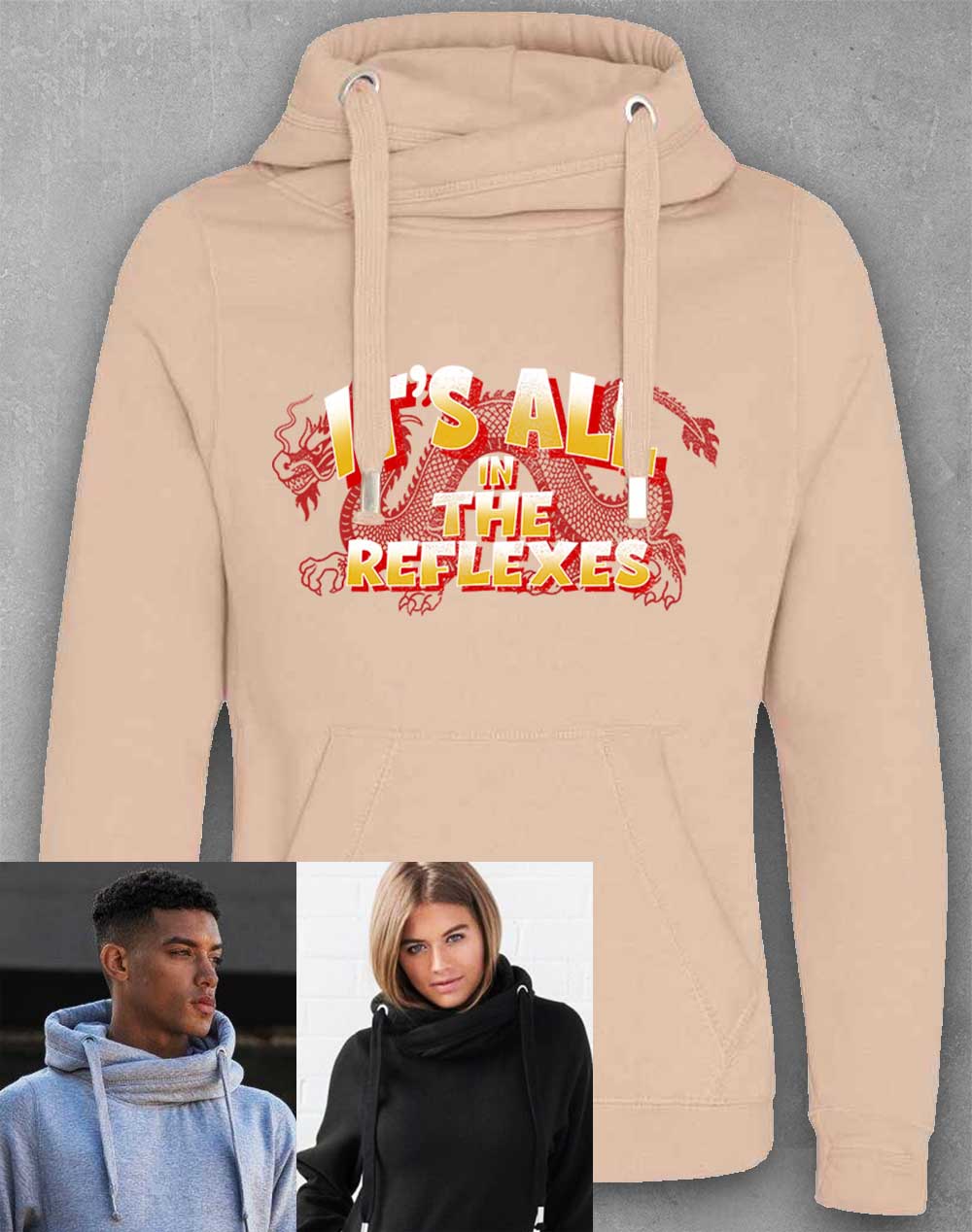 Nude - It's All in the Reflexes Chunky Cross Neck Hoodie