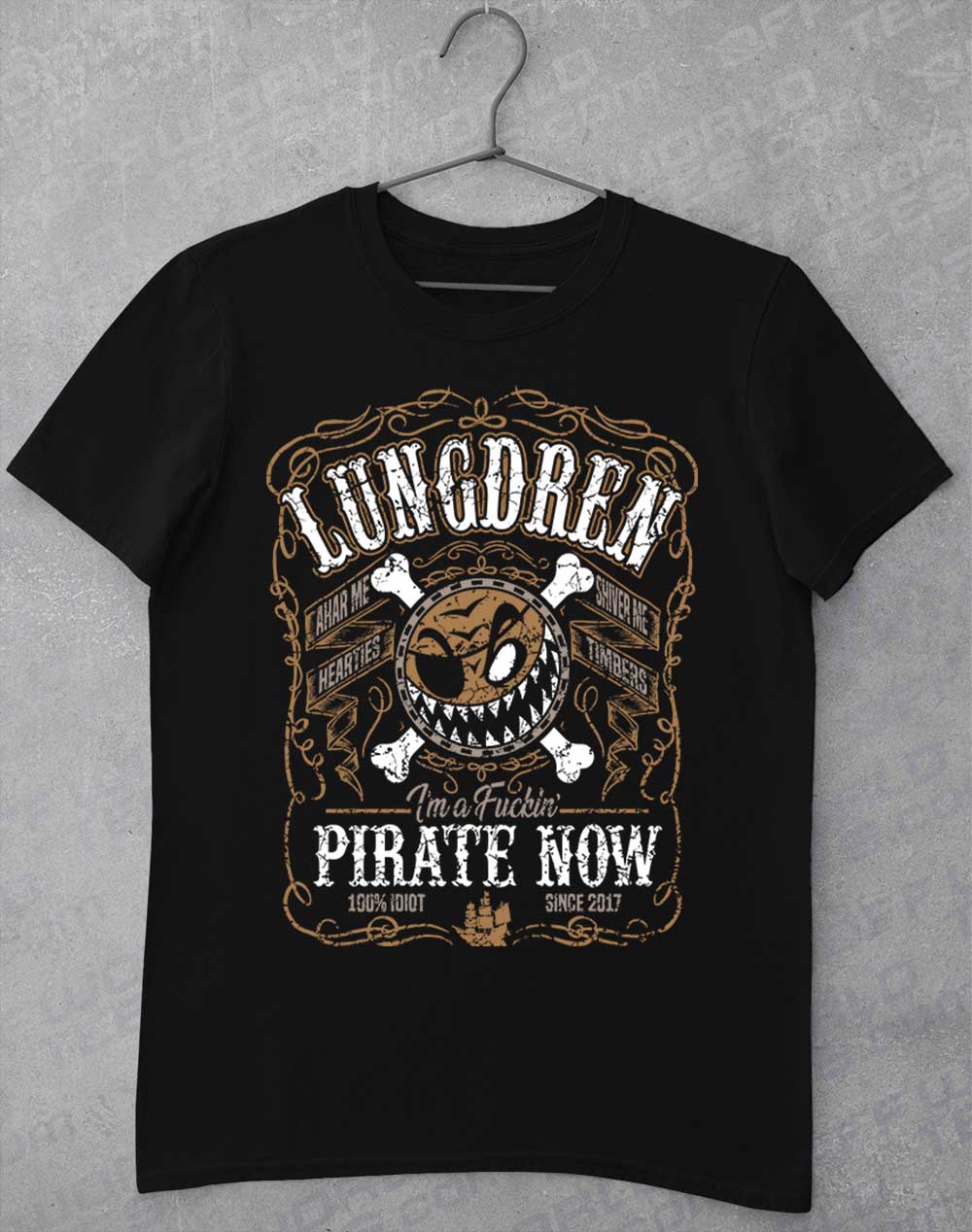 Black - LUNGDREN Pirate Now T-Shirt