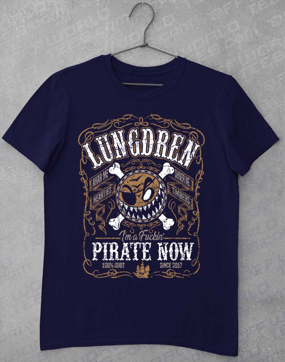 Navy - LUNGDREN Pirate Now T-Shirt