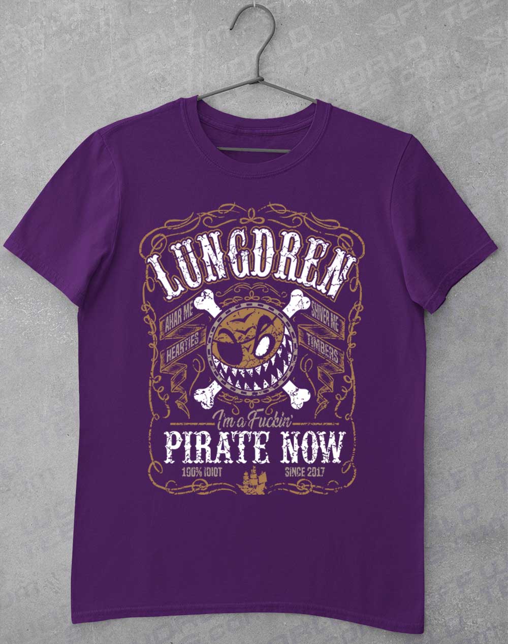Purple - LUNGDREN Pirate Now T-Shirt