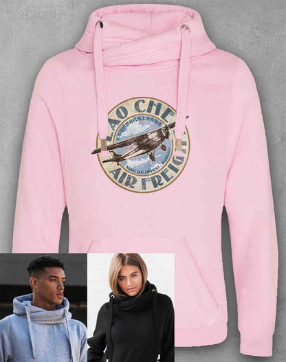 Baby Pink - Lao Che Air Freight Chunky Cross Neck Hoodie