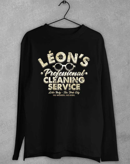 Black - Leon's Professional Cleaning Long Sleeve T-Shirt
