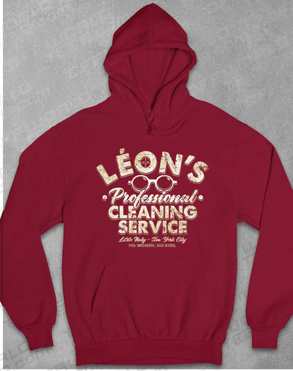 Burgundy - Leon's Professional Cleaning Hoodie