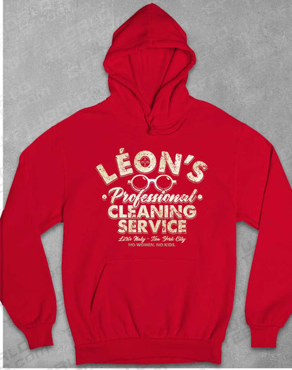 Fire Red - Leon's Professional Cleaning Hoodie